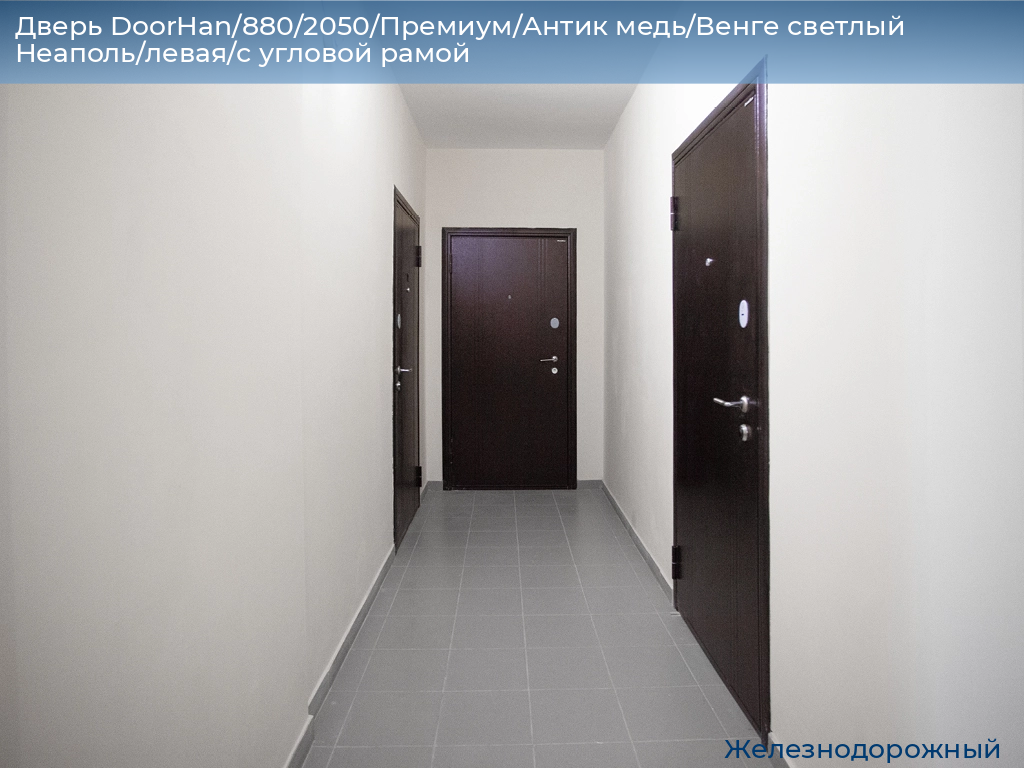 Дверь DoorHan/880/2050/Премиум/Антик медь/Венге светлый Неаполь/левая/с угловой рамой, zheleznodorozhniy.doorhan.ru