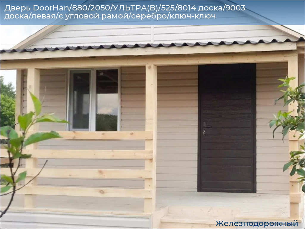 Дверь DoorHan/880/2050/УЛЬТРА(B)/525/8014 доска/9003 доска/левая/с угловой рамой/серебро/ключ-ключ, zheleznodorozhniy.doorhan.ru