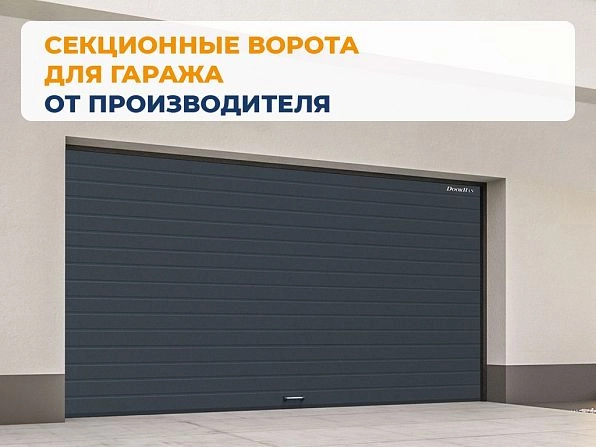 Секционные ворота 2500х2300 мм антрацитовые DoorHan rsd02, zheleznodorozhniy.doorhan.ru